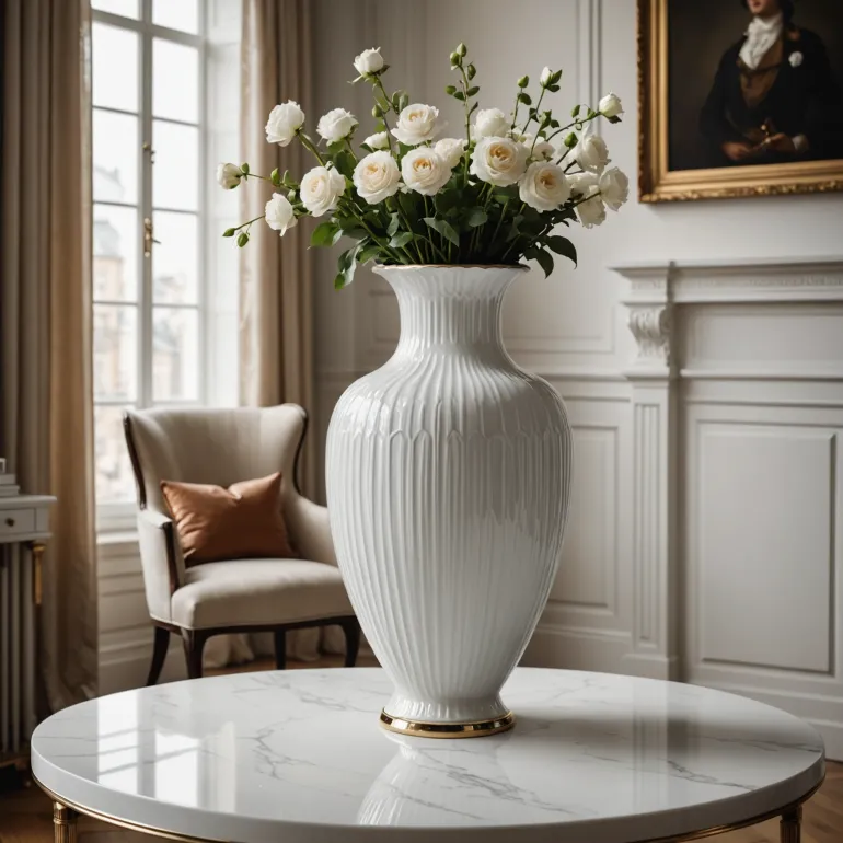 Искусство декора: как классическая белая фарфоровая ваза преобразит ваш интерьер